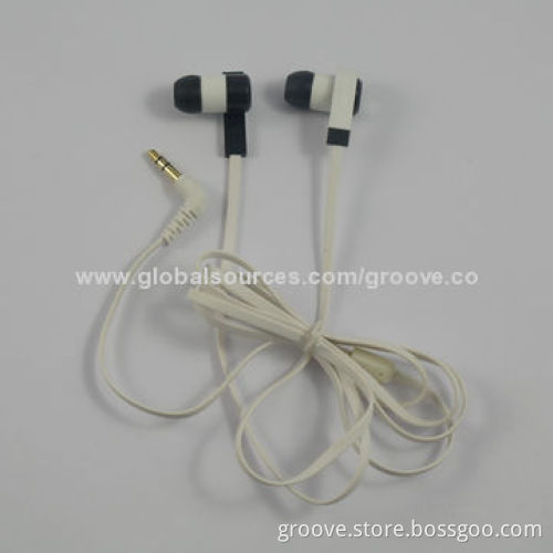 Wholesale Custom Rubber In-ear Earphones with 32Ω Impedance, 110cm ±3% Cable Length